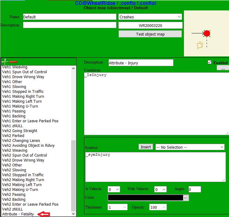 Unsorted object map