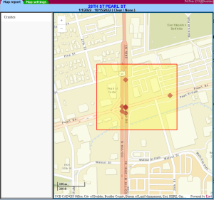 Select coordinates from pin map